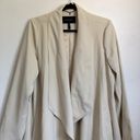 BCBGMAXAZRIA NEW  Drape Front Waterfall Coat in Ivory/Cream Photo 2