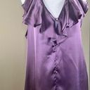 Violet+Claire Purple V-Neck Ruffle Sleeveless Blouse Tank Top - Size Medium Photo 0