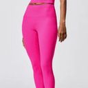 CARBON38 Ribbed 7/8 Legging Neon Pink Top Bra SET Size S Photo 1