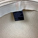 David & Young Tan & Blue Paper Wide Brim Woven Straw Sun Summer Hat OS Photo 4