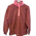 Aerie  Women’s 1/2 Zip fleece Sherpa pullover rose / pink Size XS NWT Photo 0