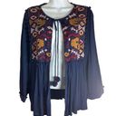 Alya  Tie Embroidered Cardigan Medium Photo 0