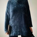 J.Jill ★ Women’s Cowl neck Velvet looking Sweater - Navy Blue ★ Photo 0