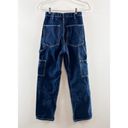 Brandy Melville John Galt /  High Rise Cargo Carpenter Jeans Blue One Size Photo 7