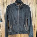 Kuhl  | Advokat Full Zip Fleece Jacket Leather Trim Brown | Women's Small Photo 5