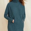 Garnet Hill  Oversized Turtleneck Sweater Teal Photo 0