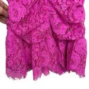 NBD  X Revolve Marvin Hot Pink Fuchsia Lace Ruffled Mini Dress XSmall Photo 12