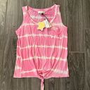 Simply Southern NEW  super soft pink tie dye striped tie tank top size medium M Photo 0