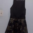 JC Penny Black and Gold High Neck Dress Photo 0