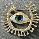 Anthropologie 18K Gold Positive Energy Evil Eye Oddity Brooch Photo 1