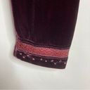 Ralph Lauren Vintage Ralph  Burgundy Velvet Cropped Pants Beaded Size 8 Medium Photo 3