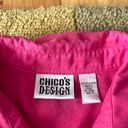 Chico's Chico’s Design Barbie Pink Faux Suede Button Down Shirt Lightweight Shacket 3 Photo 1