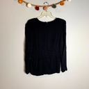 Something Navy 🌺  black cinch waisted blouse Photo 6