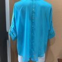 Black Rainn  blue 3/4 sleeve blouse Photo 4