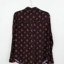 Something Navy Utility Blouse in Brown Floral Photo 2