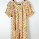 Ann Taylor  Petite Floral Cut Out Shift Dress Orange and Yellow Large Photo 2