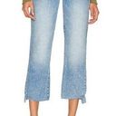 Mother The Insider Crop Step Fray Jeans In Deep Breaths Cotton Blend Size 25 Photo 0