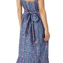 Cleobella Sophia Midi Maxi Dress Flutter Sleeve Floral Button Front Blue Pink L Photo 2