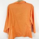 Coldwater Creek  Women's Button Front Cotton Check Shirt Orange Size XL Photo 5