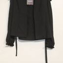 Missguided  Black Cold Shoulder Ruffle Detail Blazer Sz 4 NWT Photo 2