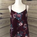 Pink republic Burgundy Floral Patterned Tank Top Photo 0