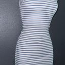 Brandy Melville Spring Bodycon Sundress Blue & White Striped Summer Dress Small Photo 1