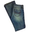 White House | Black Market  Noir Distressed Wash Denim Boot Cut Jeans Size 6 Photo 1