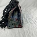 Patricia Nash  Womens Rienzo Satchel Purse Multicolor Dark Floral Leather Tassel Photo 4