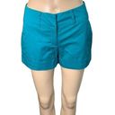 New York & Co. 7th Avenue Womens Dress Shorts Cuffed Stretch Teal Blue Size 0 Photo 0