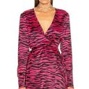 The Andamane Brandy Pink & Black Zebra Print Mini Wrap Dress Size M Photo 0