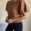 ASTR The Label Puff Sleep Short Sleeve Top Brown Cider Size XS Photo 8