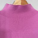 ZARA  Mock Neck Knit Sweater Women's Small Balloon Sleeve Pullover Pink Stretch Photo 6