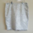 Forever 21  Cream Metallic Pencil Skirt Sz 10 Photo 1