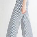 Madewell  Emmett Wide-Leg Crop Pants in Herringbone Railroad Stripe Sz 31 Photo 1