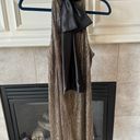 Laundry by Shelli Segal Women's  NWT Dress Sz 10 Black Satin Bow Gold Sparkle Photo 4