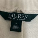 Ralph Lauren Lauren  Cream Drawstring High-Rise Joggers Women's Size Large L Photo 5