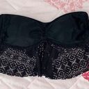 American Eagle  Ruffled Black Bikini Top Size S Photo 0