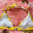 y2k yellow floral triangle bikini top Photo 4