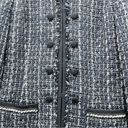 White House | Black Market  Faux Pearl-Trim Tweed Topper Black Navy Ivory Size XS Photo 5