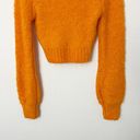 Urban Outfitters [] Neon Orange Avril Cropped Mock Neck Sweater Cozy Soft Size XS Photo 7