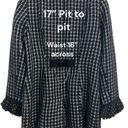 White House | Black Market  black white plaid embellished longer jacket size 6 Photo 2