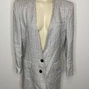 Houndstooth Sasson Blazer Jacket 8 Herringbone  Knit V-Neck Business Casual Chic Photo 0