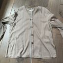 Oak + Fort  Button Down V-Neck Long Sleeve Shirt Photo 5
