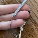 Madewell NWT  silver bar with rhinestones slider bracelet Photo 1