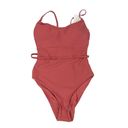 ANDIE  Swim Pink Punch Riviera Belted One Piece Swimsuit Sz S NWT Photo 3