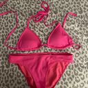 Aerie Pink Triangle Swimsuit Photo 0