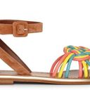 Christian Louboutin  Ella Rainbow Braided Leather Suede Strappy Sandals Photo 2