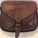 Vintage Saddle Crossbody Messenger Bag Genuine Leather Purse Handbag READ Photo 0