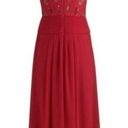 Minuet Red Lace & Chiffon Gown Photo 2