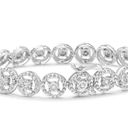 Brilliance Haus of  Sterling Silver 1/2 Cttw Diamond Nested Set 7" Link Bracelet Photo 1